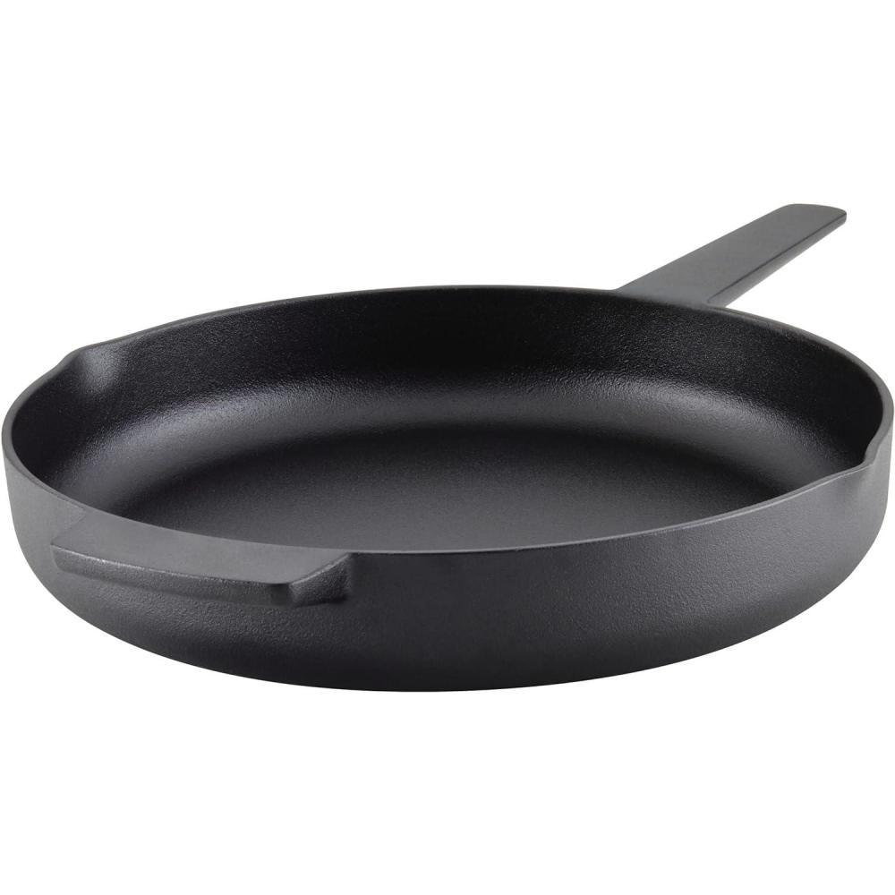 imageKitchenAid 48395 Seasoned Cast Iron Frying PanSkillet 12 Inch BlackCast Iron Black
