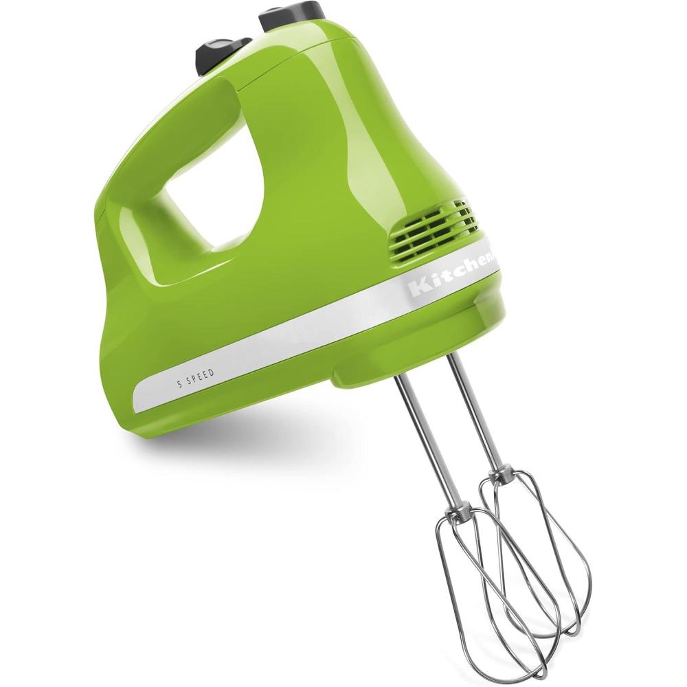 imageKitchenAid 5Speed Ultra Power Hand Mixer  KHM512 Velvet BlueGreen Apple