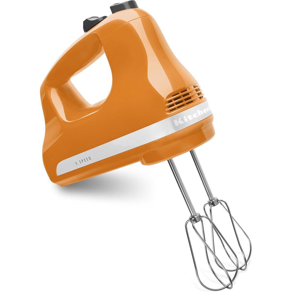 imageKitchenAid 5Speed Ultra Power Hand Mixer KHM512 Velvet BlueTangerine