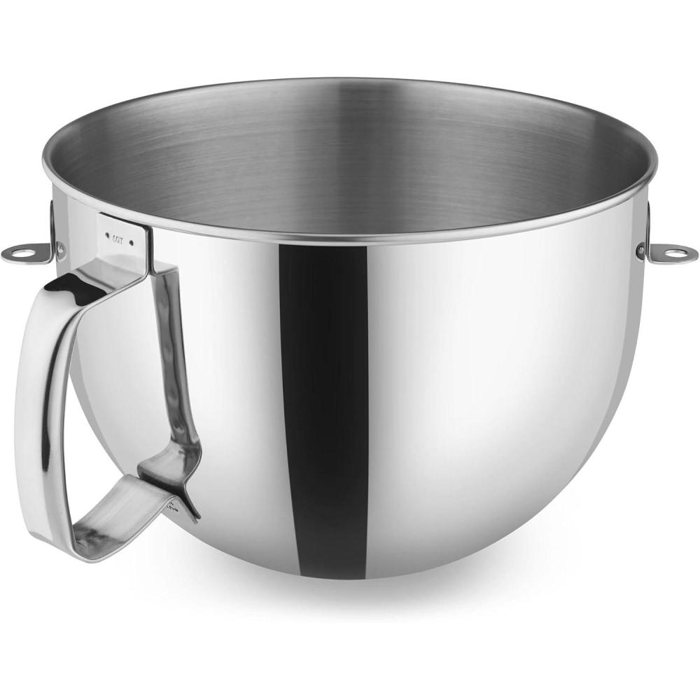 imageKitchenAid 6 Quart BowlLift Polished Stainless Steel Bowl with Comfortable Handle KN2B6PEH