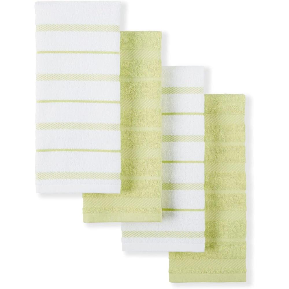 imageKitchenAid Albany Kitchen Towel 4Pack Set Blue VelvetWhite 16quotx26quotKyoto Glow