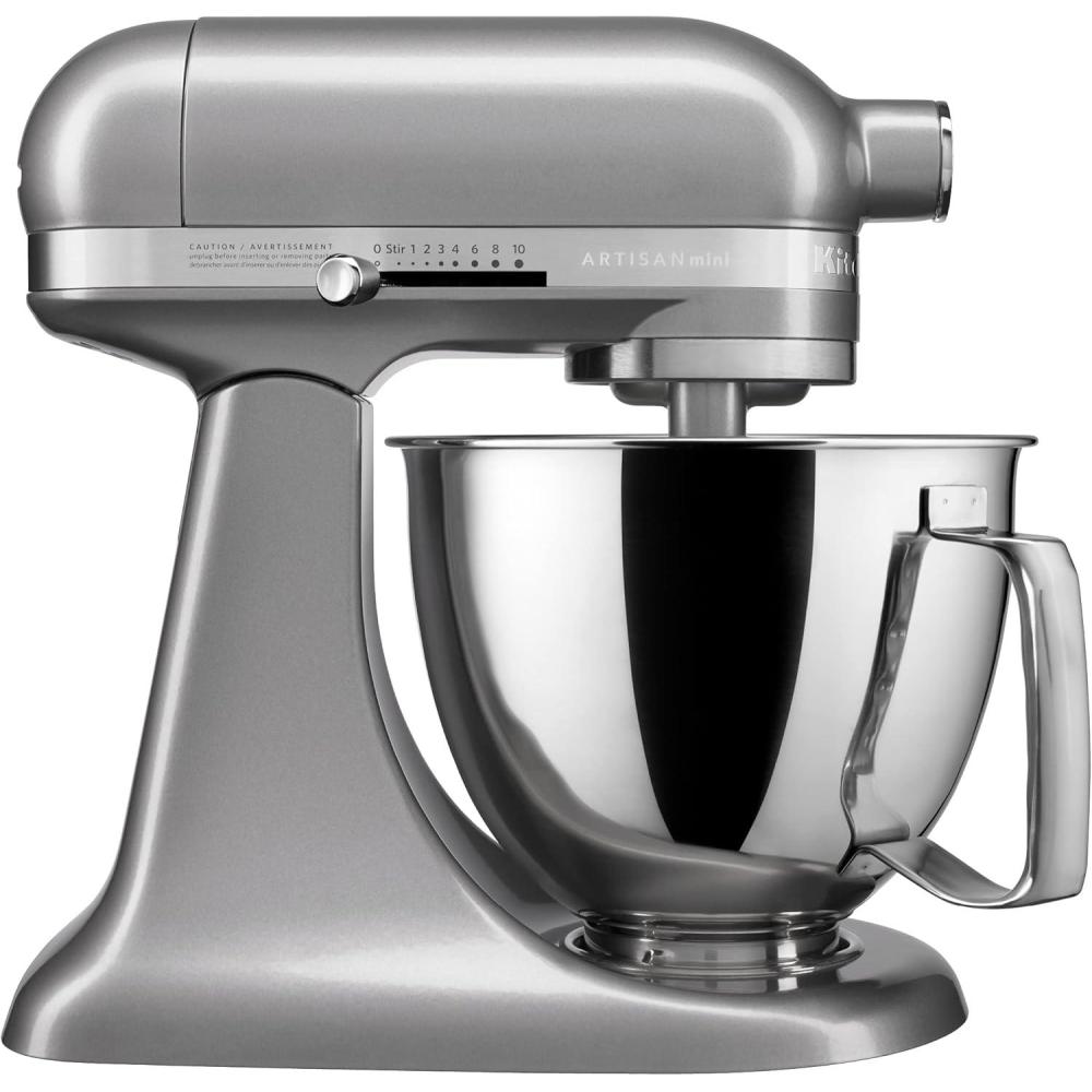 imageKitchenAid Artisan Mini 35 Quart TiltHead Stand Mixer  KSM3316X  WhiteContour Silver
