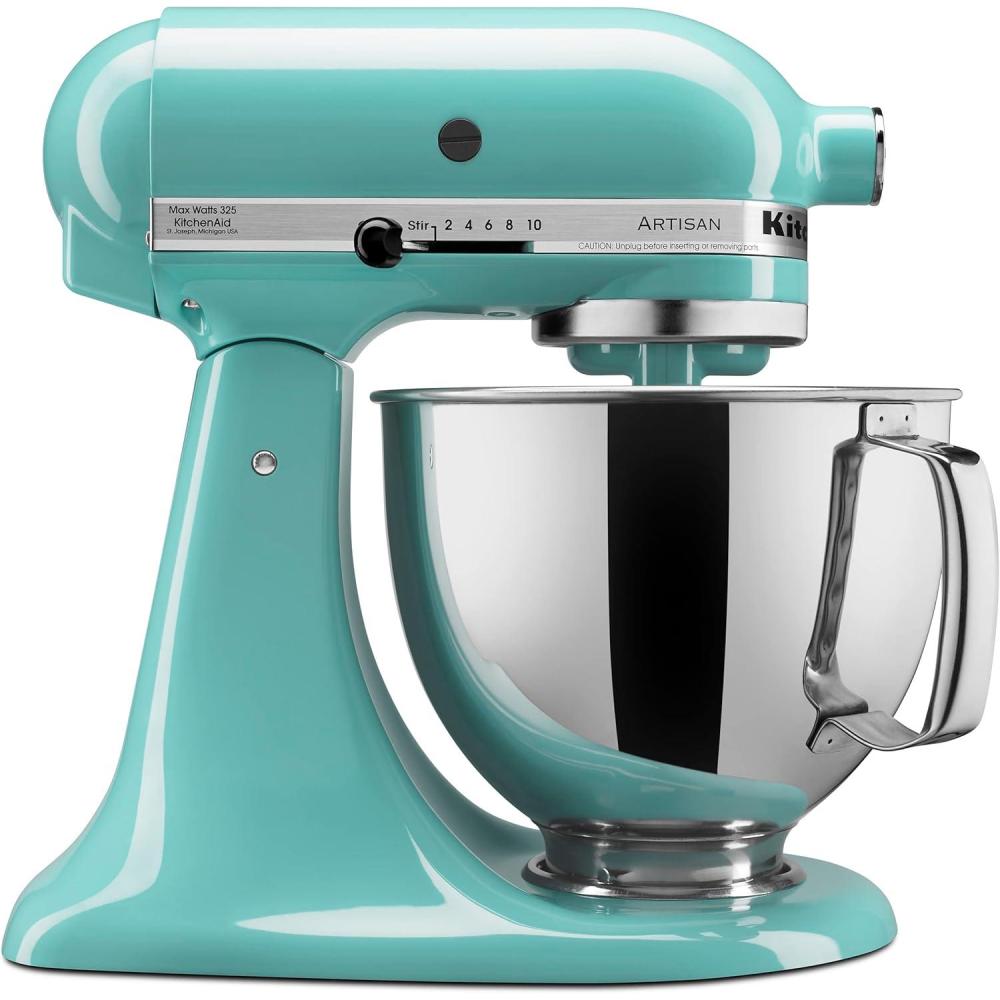 imageKitchenAid Artisan Series 5 Quart Tilt Head Stand Mixer with Pouring Shield KSM150PS Aqua SkyAqua Sky