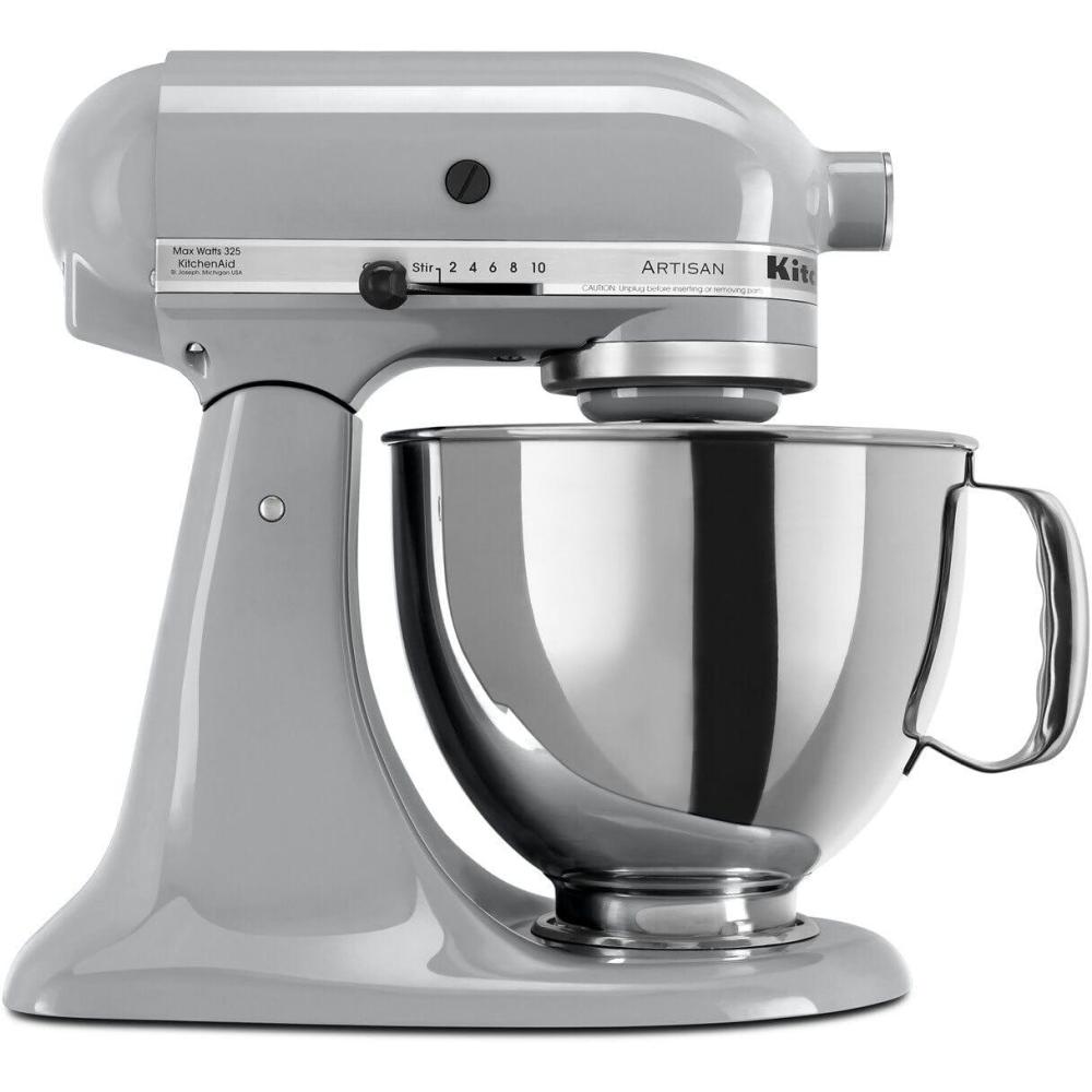 imageKitchenAid Artisan Series 5 Quart Tilt Head Stand Mixer with Pouring Shield KSM150PS Aqua SkyMetallic Chrome