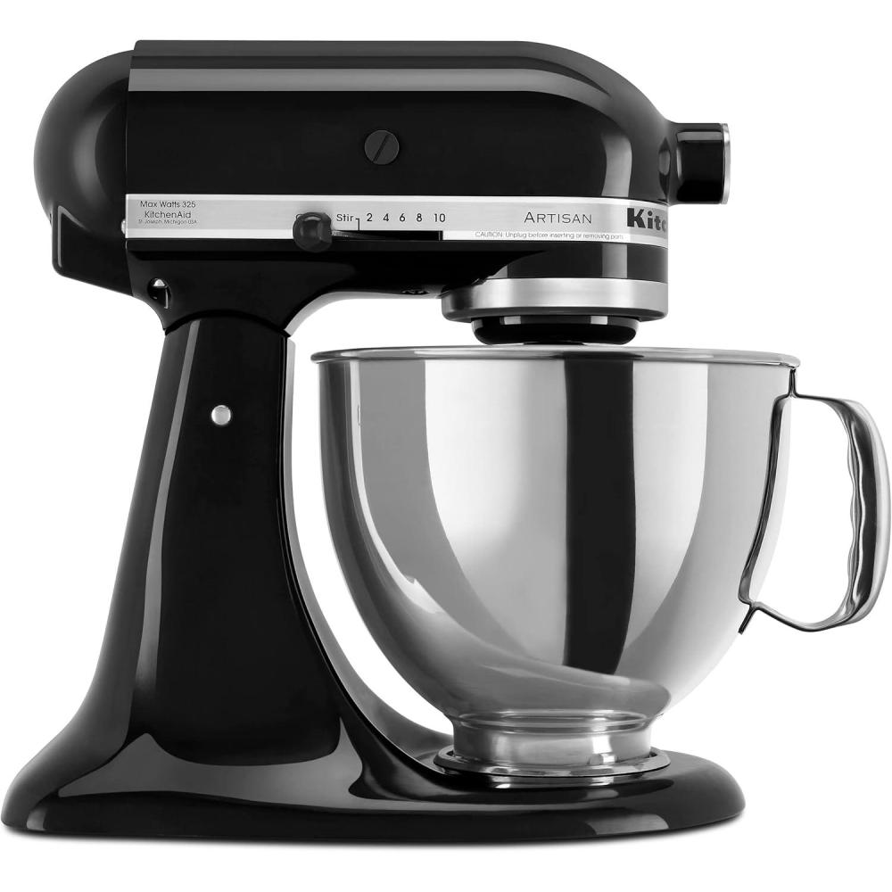 imageKitchenAid Artisan Series 5 Quart Tilt Head Stand Mixer with Pouring Shield KSM150PS Onyx Black