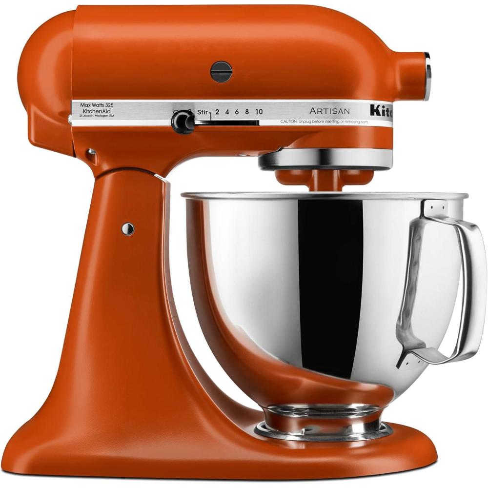 imageKitchenAid Artisan Series 5 Quart Tilt Head Stand Mixer with Pouring Shield KSM150PS Scorched Orange