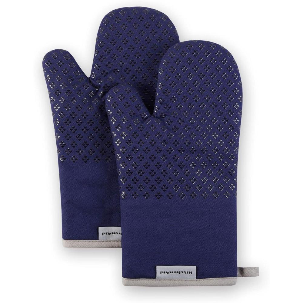 imageKitchenAid Asteroid Oven Mitt Set 7quotx125quot Aqua Sky 2 PieceCobalt Blue