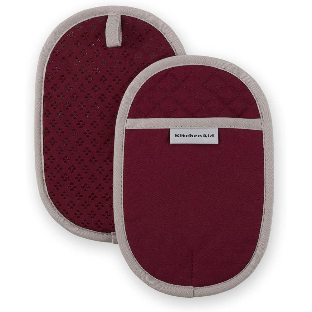 imageKitchenAid Asteroid Pot Holder 2Pack Set Aqua 65quotx10quotBoysenberry Purple