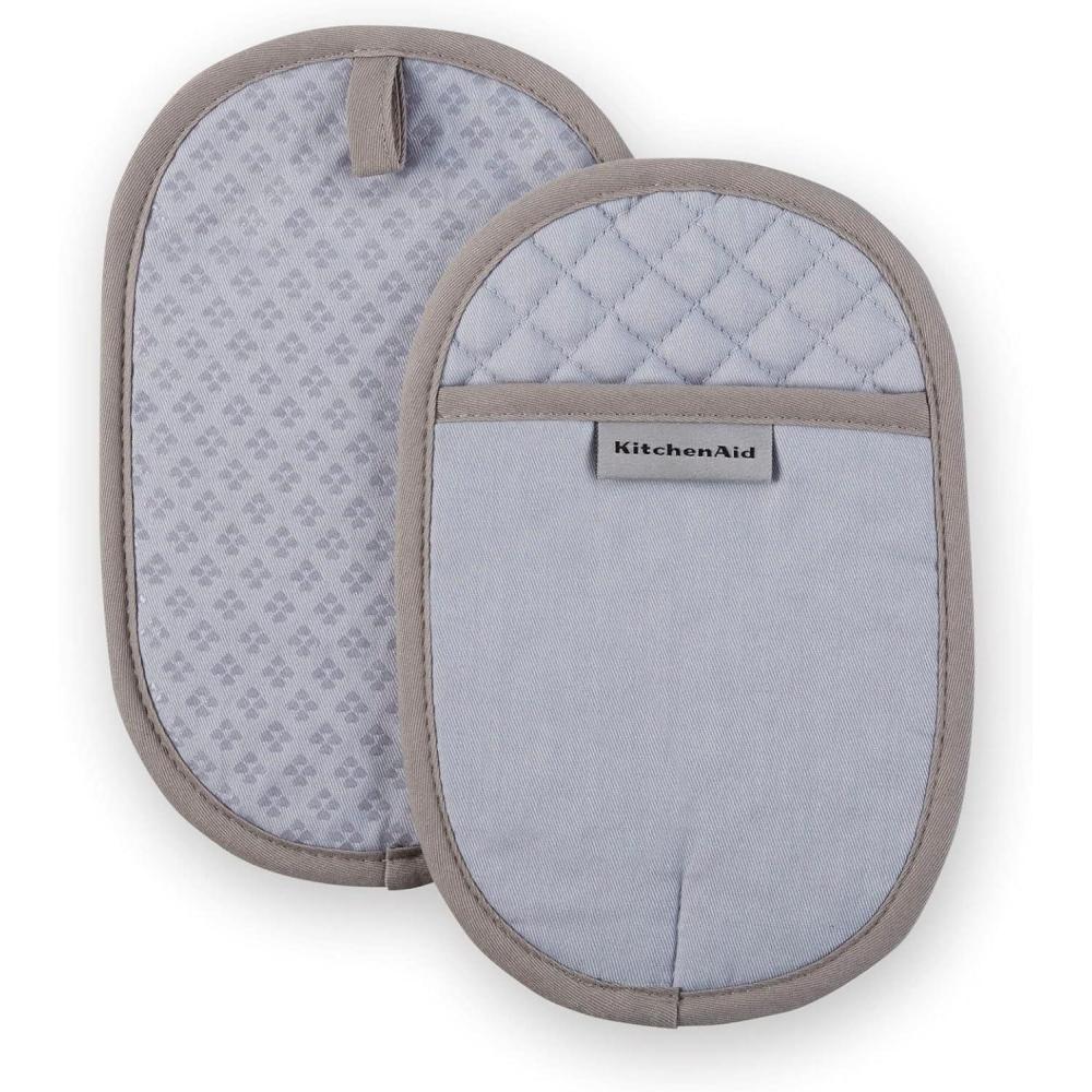 imageKitchenAid Asteroid Pot Holder 2Pack Set Aqua 65quotx10quotLavender Cream