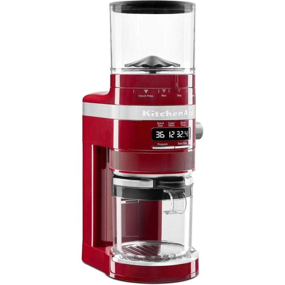 imageKitchenAid Burr Coffee Grinder  KCG8433  Matte Charcoal GreyEmpire Red