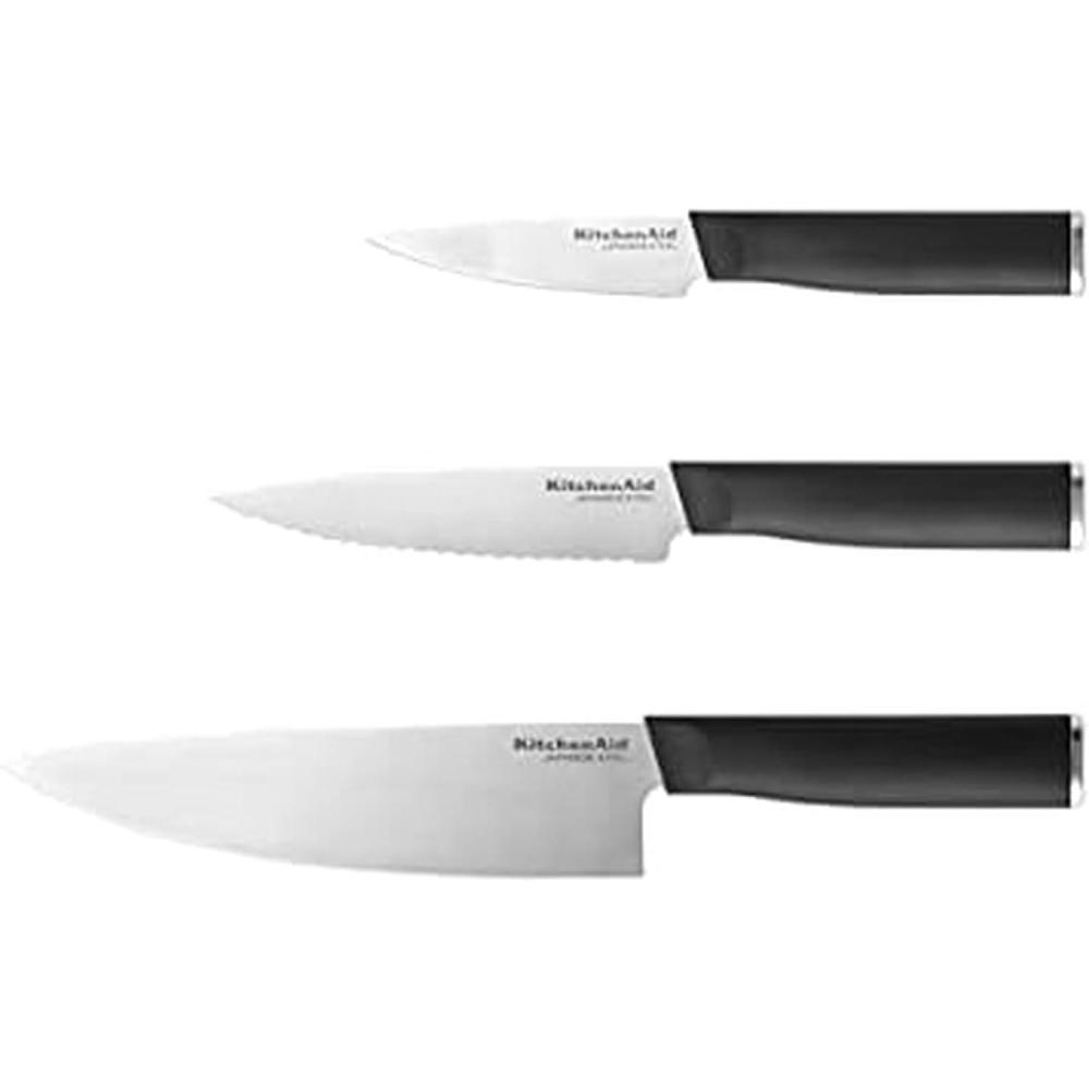 imageKitchenAid Classic Chef Knife with CustomFit Blade Cover 8inch Sharp Kitchen Knife HighCarbon Japanese Stainless Steel Blade Blade Black8
