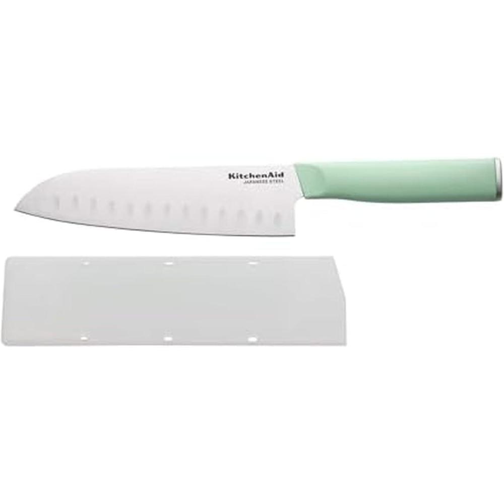 imageKitchenAid Classic Chef Knife with CustomFit Blade Cover Sharp Kitchen Knife HighCarbon Japanese Stainless Steel Blade Blade 8 inch PistachioPistachio