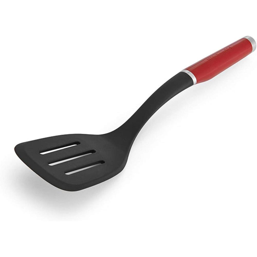 imageKitchenAid Classic Nylon Slotted Turner 1366Inch BlackEmpire Red