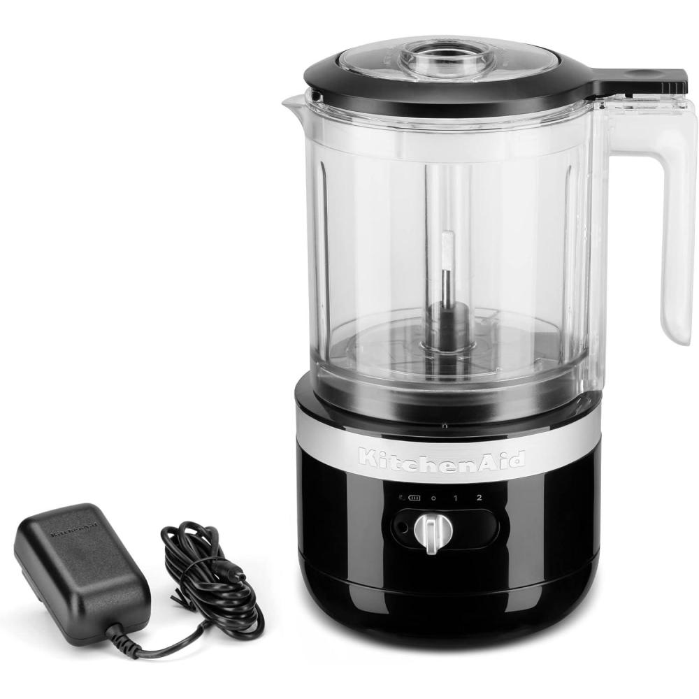 imageKitchenAid Cordless 5 Cup Food Chopper KFCB529QAC Almond CreamOnyx Black