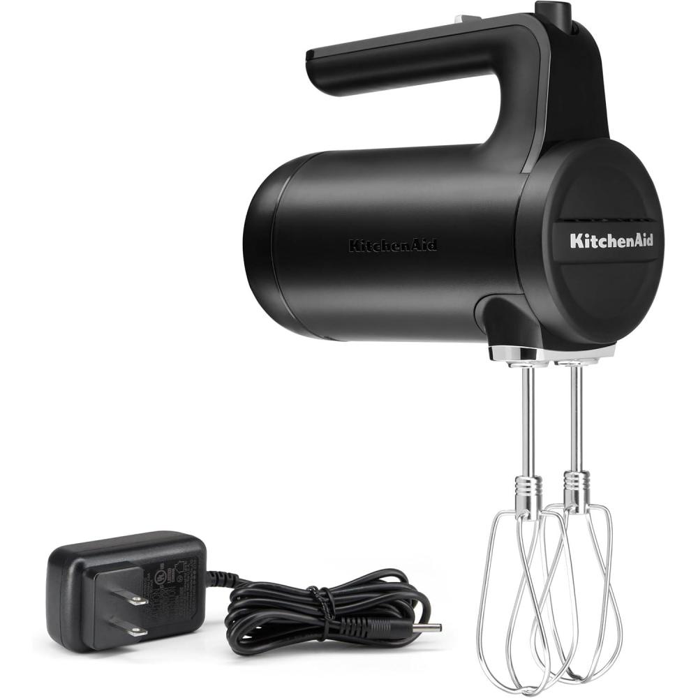 imageKitchenAid Cordless 7 Speed Hand Mixer KHMB732VB Blue VelvetBlack Matte