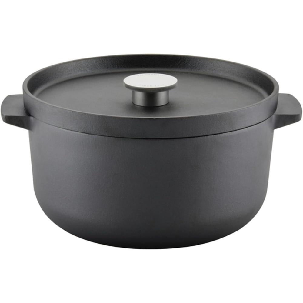 imageKitchenAid Enameled Cast Iron Dutch OvenCasserole 6 Quart Blue VelvetCast Iron Black