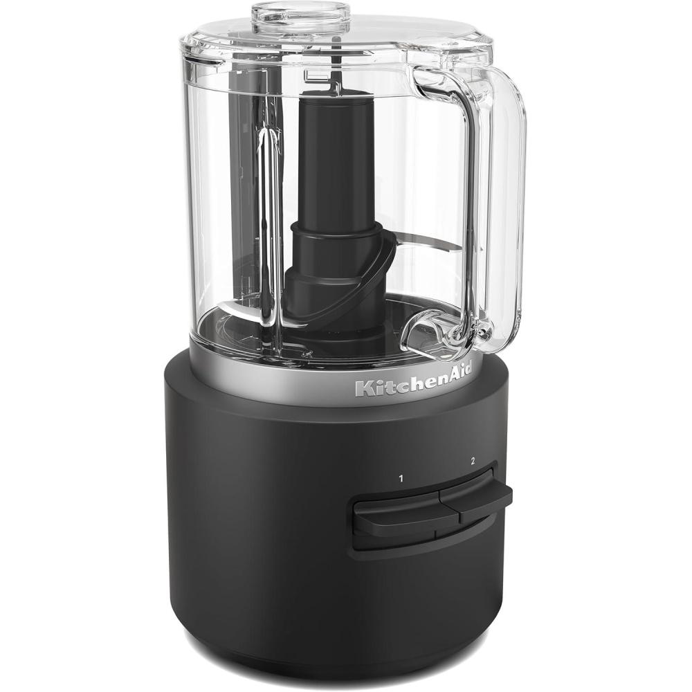 imageKitchenAid Go Cordless Food Chopper battery sold separately KFCR500 Porcelain WhiteBlack Matte