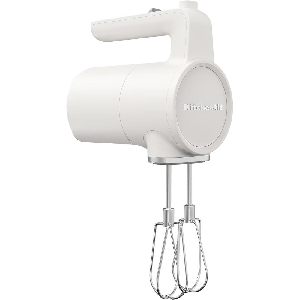 imageKitchenAid Go Cordless Hand Mixer battery sold separately KHMR700 Porcelain WhitePorcelain White