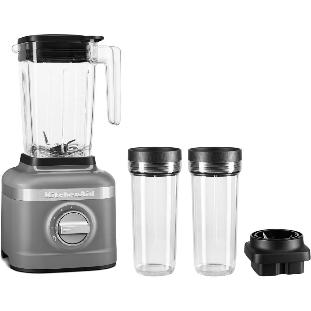 imageKitchenAid K150 3 Speed Ice Crushing Blender with 2 Personal Blender Jars KSB1332Y Matte Charcoal Grey