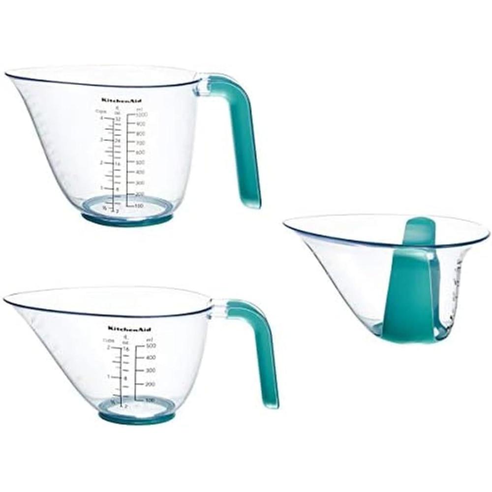 imageKitchenAid KQ298OSOBA Gourmet Set of 3 Measuring Jugs OnyxAqua Sky 1
