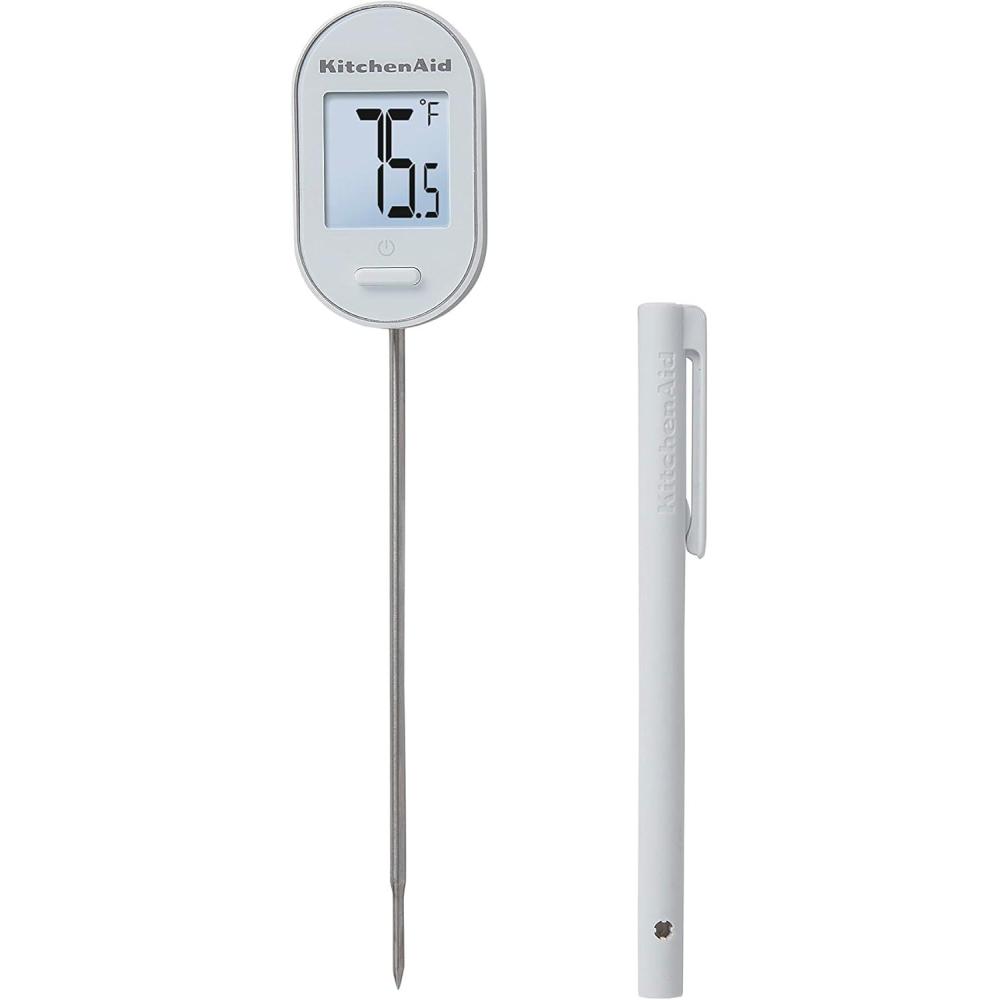 imageKitchenAid KQ904WH Digital Instant Read Kitchen and Food Thermometer White Temperature Range 40F to 482F WhiteWhite
