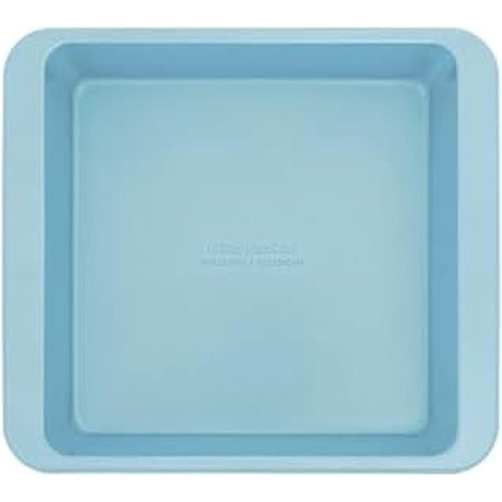 imageKitchenAid Nonstick Swiss Engineered Aluminized Steel Square Cake Pan Dishwasher Safe Pistachio 9 InchMineral Water