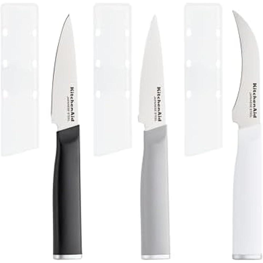 imageKitchenAid Paring High Carbon Stainless Steel Kitchen Knife Set RazorSharp Blades 3 Piece MulticoloredMulticolor