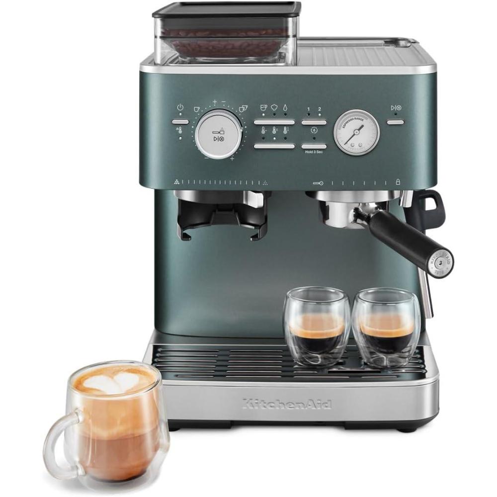 imageKitchenAid Semi Automatic Espresso Machine with Burr Grinder 25L Juniper KES6551JPJuniper