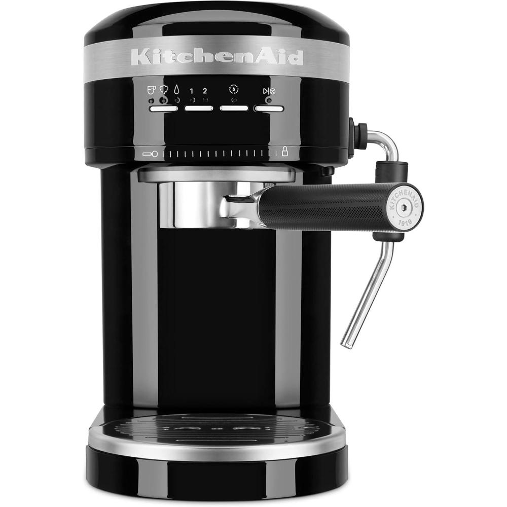 imageKitchenAid SemiAutomatic Espresso Machine and Automatic Milk Frother Attachment  KES6404Onyx Black
