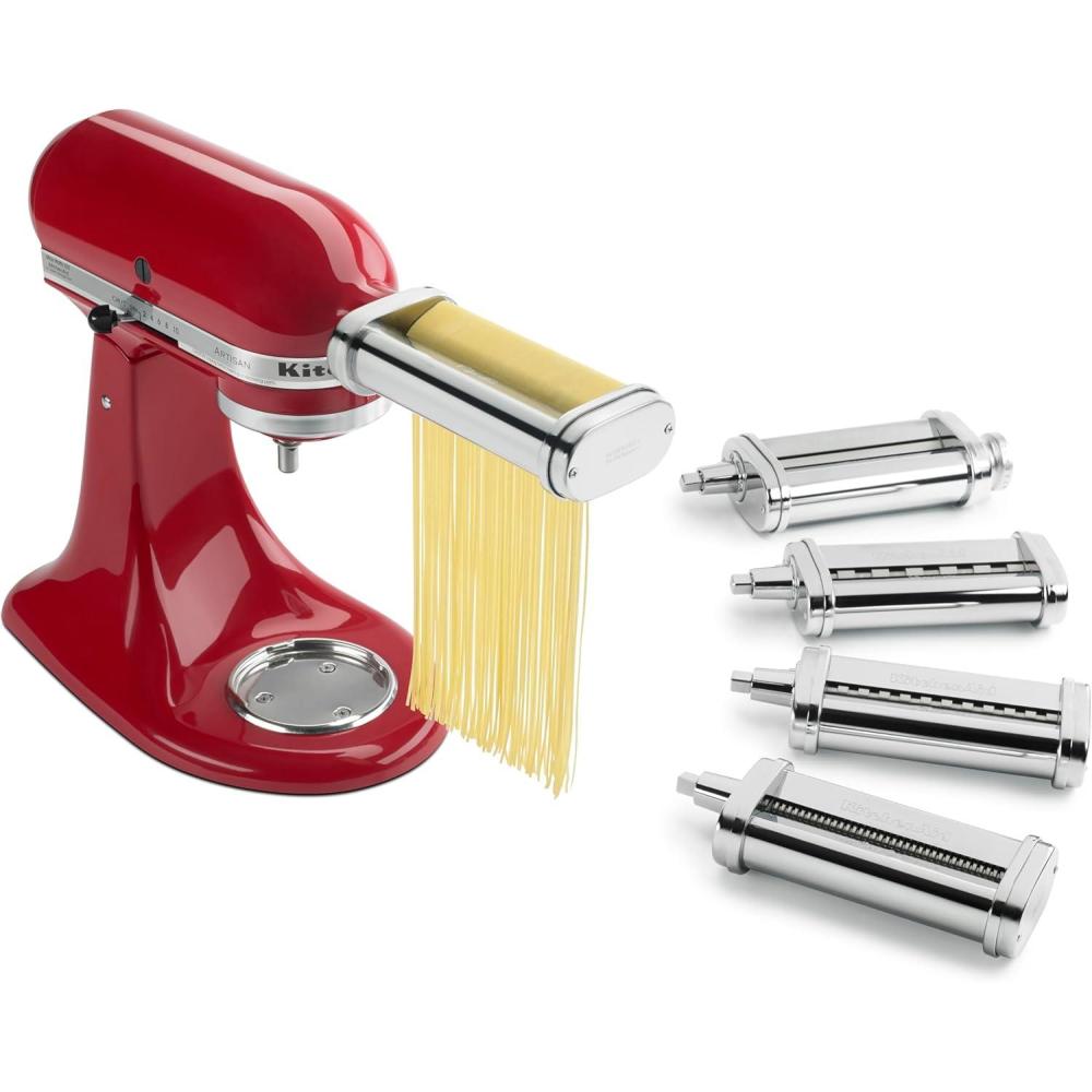imageKitchenAid Stand Mixer Attachment KSMPRA 3Piece Pasta Roller ampamp Cutter Set5 Piece Pack of 1