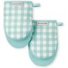 imageKITCHENAID Gingham Mini Oven Mitt 2Pack Set Mineral Water 55quotx8quot