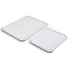 imageKitchenAid Classic Nonslip 2Piece Plastic Cutting Board Set with Perimeter Trench and Non Slip Edges 2Piece Kitchen Chopping Boards DishwasherSafe White and Gray14L x 11W