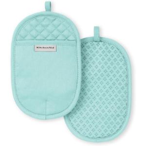 KITCHENAID Asteroid Pot Holder 2-Pack Set, Mineral Water, 6.5″x10″