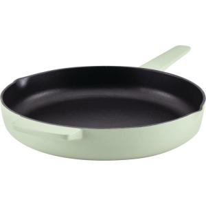KitchenAid 48395 Seasoned Cast Iron Frying Pan/Skillet, 12 Inch – Black(Pistachio)