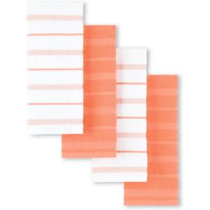 KitchenAid Albany Kitchen Towel 4-Pack Set, Blue Velvet/White, 16″x26″(Bird of Paradise)