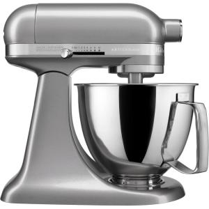 KitchenAid Artisan Mini 3.5 Quart Tilt-Head Stand Mixer – KSM3316X – White(Contour Silver)