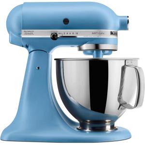 KitchenAid Artisan Series 5 Quart Tilt Head Stand Mixer with Pouring Shield KSM150PS, Aqua Sky(Blue Velvet)