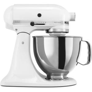 KitchenAid Artisan Series 5 Quart Tilt Head Stand Mixer with Pouring Shield KSM150PS, White