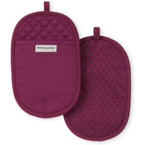 KitchenAid Asteroid Pot Holder 2-Pack Set, Aqua, 6.5″x10″(Beet)