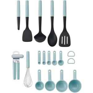 KitchenAid Classic Tool and Gadget Set, 15-Piece, Black(Mineral Water)