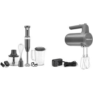 KitchenAid Cordless Variable Speed Hand Blender – KHBBV53(Matte Charcoal Grey)