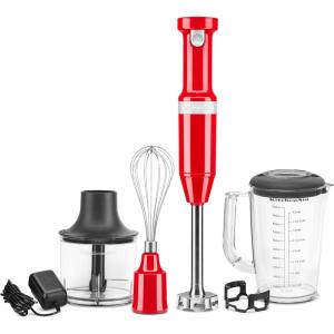 KitchenAid Cordless Variable Speed Hand Blender with Chopper and Whisk Attachment – KHBBV83