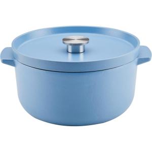 KitchenAid Enameled Cast Iron Dutch Oven/Casserole, 6 Quart, Blue Velvet(Blue Velvet)