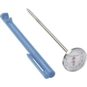 KitchenAid KQ901 Instant Read Food Thermometer for Kitchen or Grill, TEMPERATURE RANGE: 20F to 220F, 1 Inch Dial, Blue Velvet(Blue)