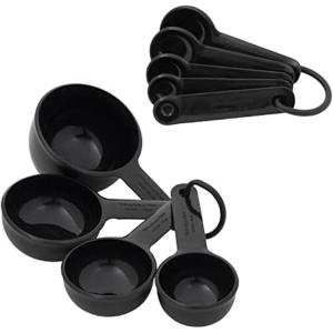 KitchenAid Measuring Cups and Spoon Set, Mineral Water, 9-Piece(Black)
