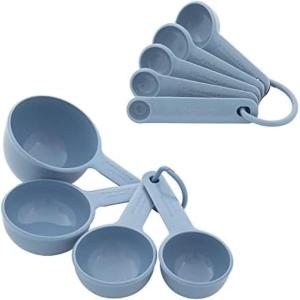 KitchenAid Measuring Cups and Spoon Set, Mineral Water, 9-Piece(Blue Velvet)