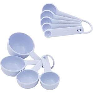KitchenAid Measuring Cups and Spoon Set, Mineral Water, 9-Piece(Lavendar/Cream)