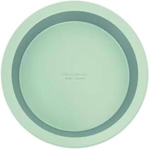 KitchenAid Nonstick Swiss Engineered Aluminized Steel Round Cake Pan, Dishwasher Safe, 9 Inch, Mineral Water(Pistachio)