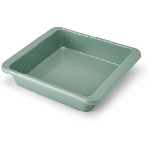 KitchenAid Nonstick Swiss Engineered Aluminized Steel Square Cake Pan, Dishwasher Safe, Pistachio, 9 Inch(Cardamom)