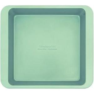 KitchenAid Nonstick Swiss Engineered Aluminized Steel Square Cake Pan, Dishwasher Safe, Pistachio, 9 Inch(Pistachio)